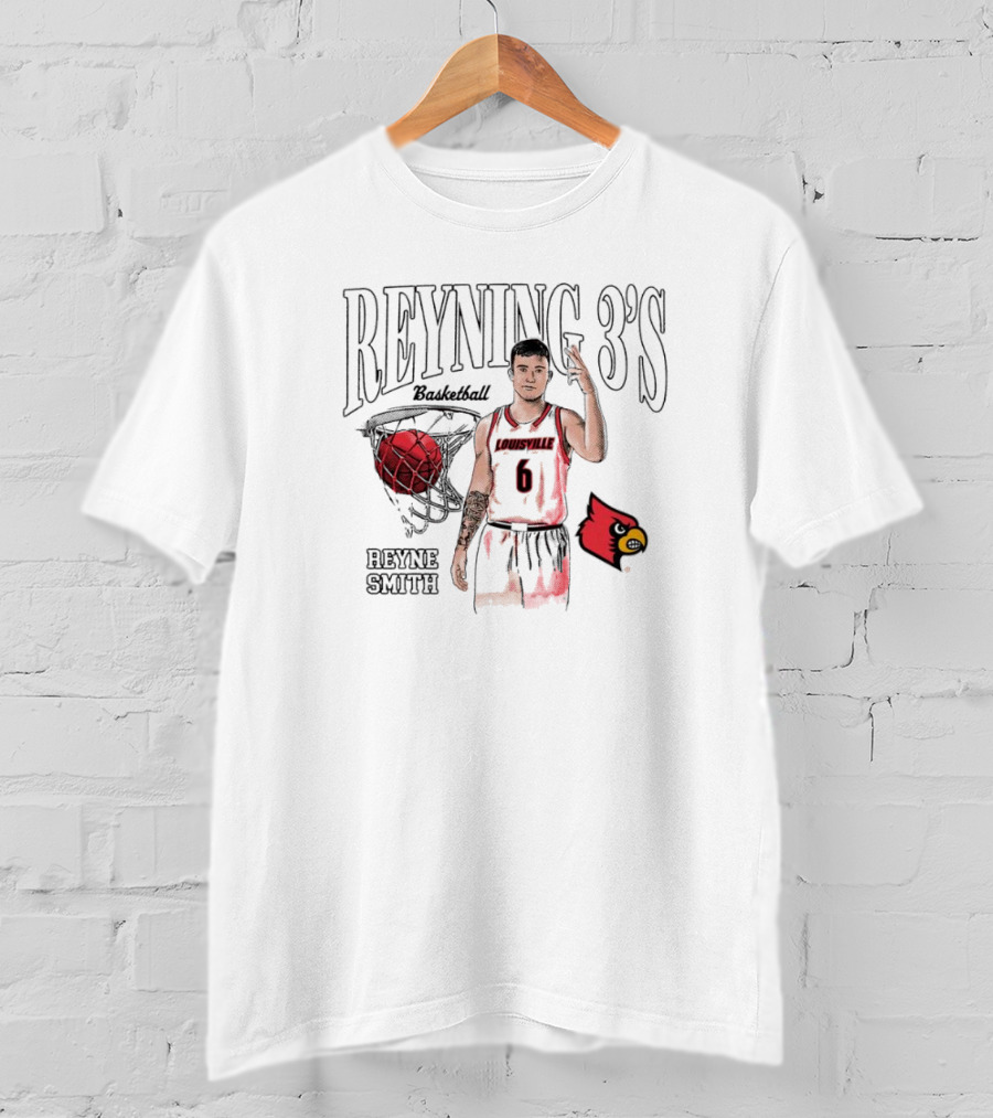 Reyne Smith Reyning 3’s Louisville Cardinals Basketball T-Shirt