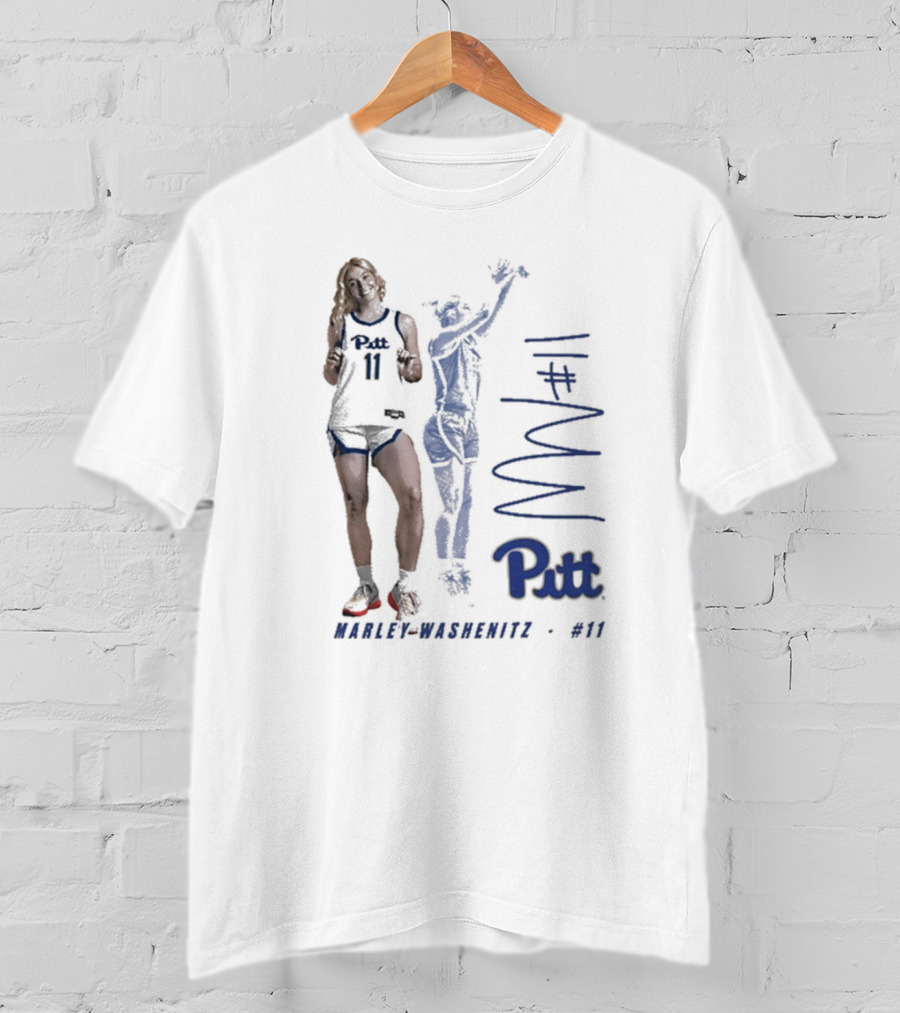 Pitt Panthers Marley Washenitz #11 Signature Basketball Player T-Shirt