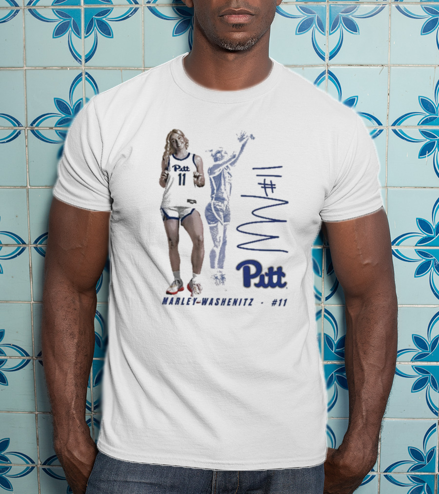 Pitt Panthers Marley Washenitz #11 Signature Basketball Player T-Shirt
