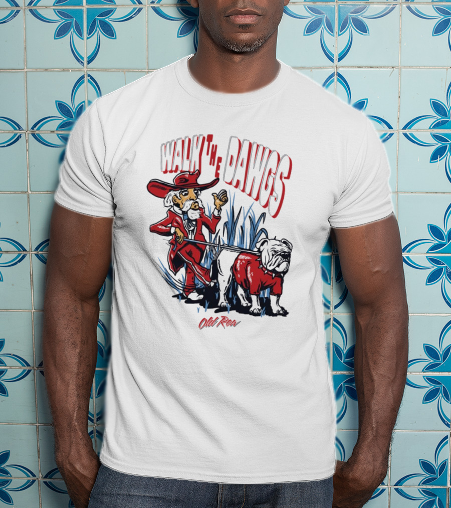 Walk The Dawgs Old Row Georgia Bulldogs Vs. Ole Miss Rebels T-Shirt