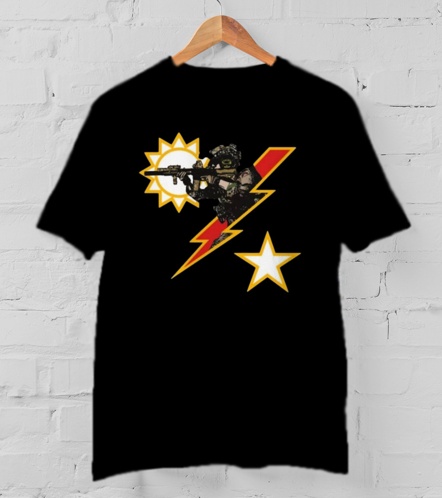 American Trigger Pullers Ranger SSB Sun Soldier Lightning Star T-Shirt