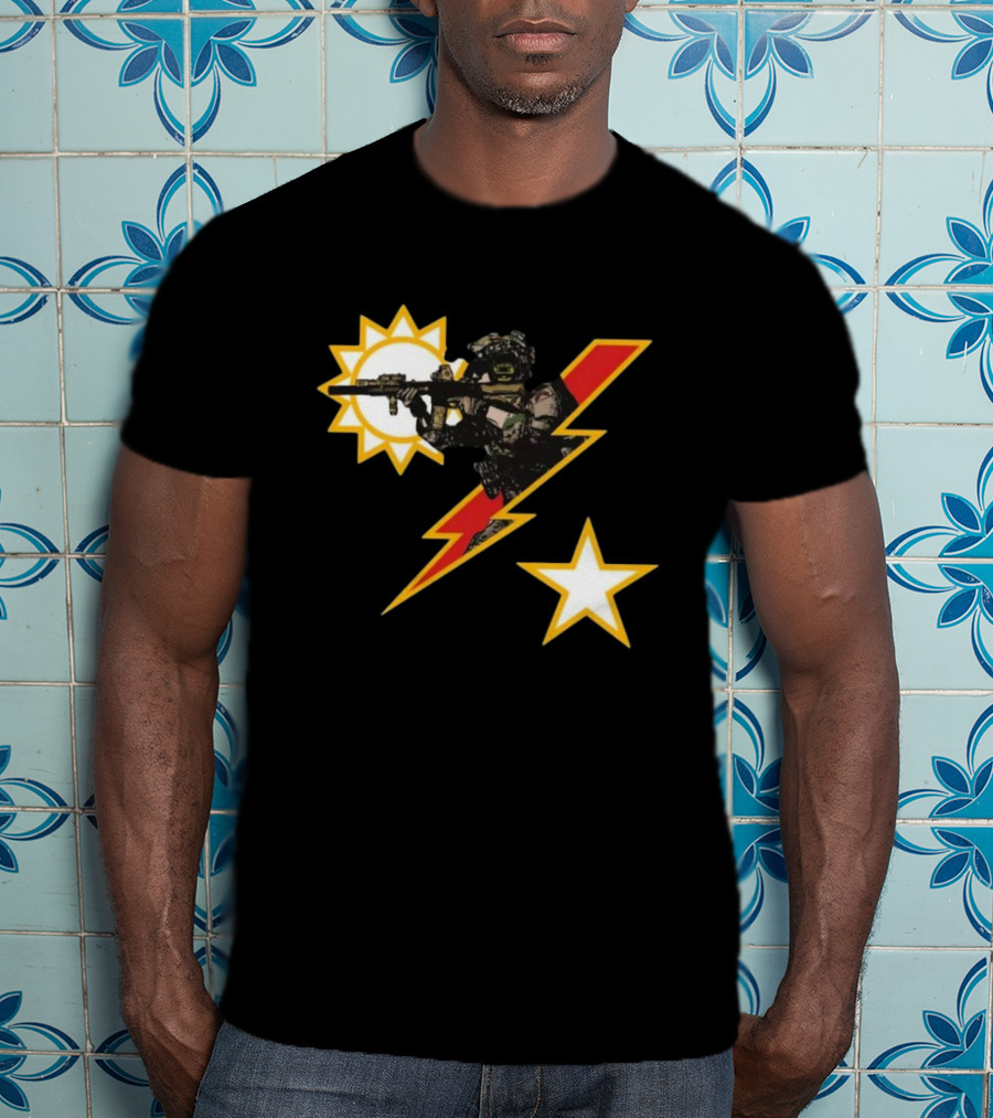 American Trigger Pullers Ranger SSB Sun Soldier Lightning Star T-Shirt
