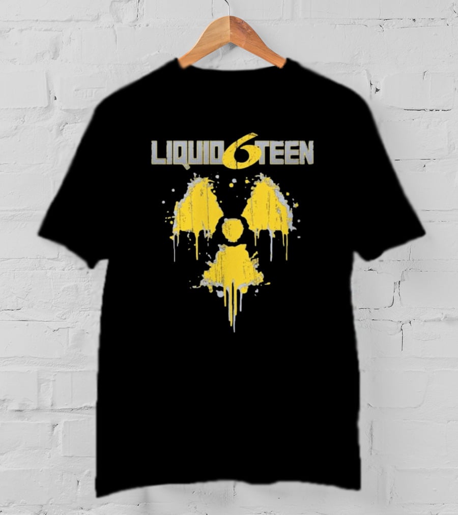 LIQUID 6TEEN Radiation Symbol Dripping Effect T-Shirt