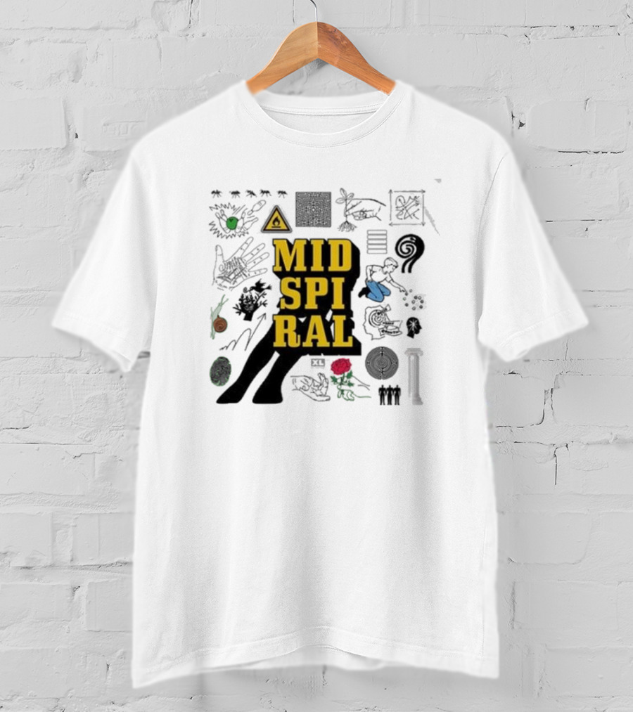 MID SPIRAL BadBadNotGood Ants Eye Spiral Symbol Pillar Rose T-Shirt