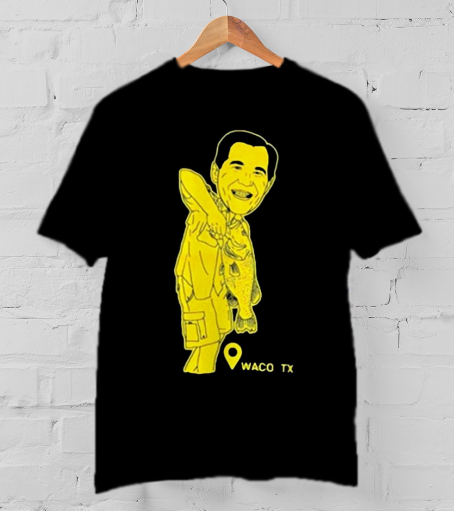 Cott Drew Fishing Caricature Waco TX T-Shirt