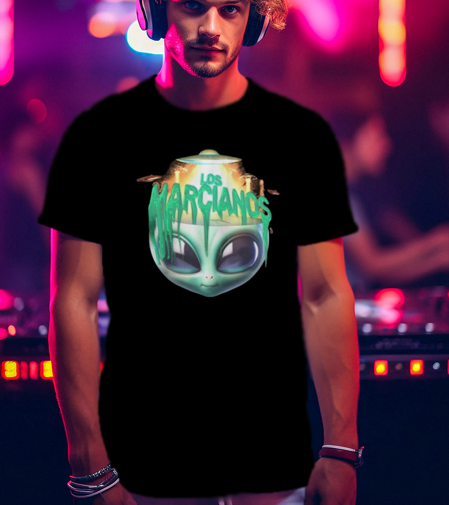 Los Marcianos Alien Head Universal Music Merch T-Shirt
