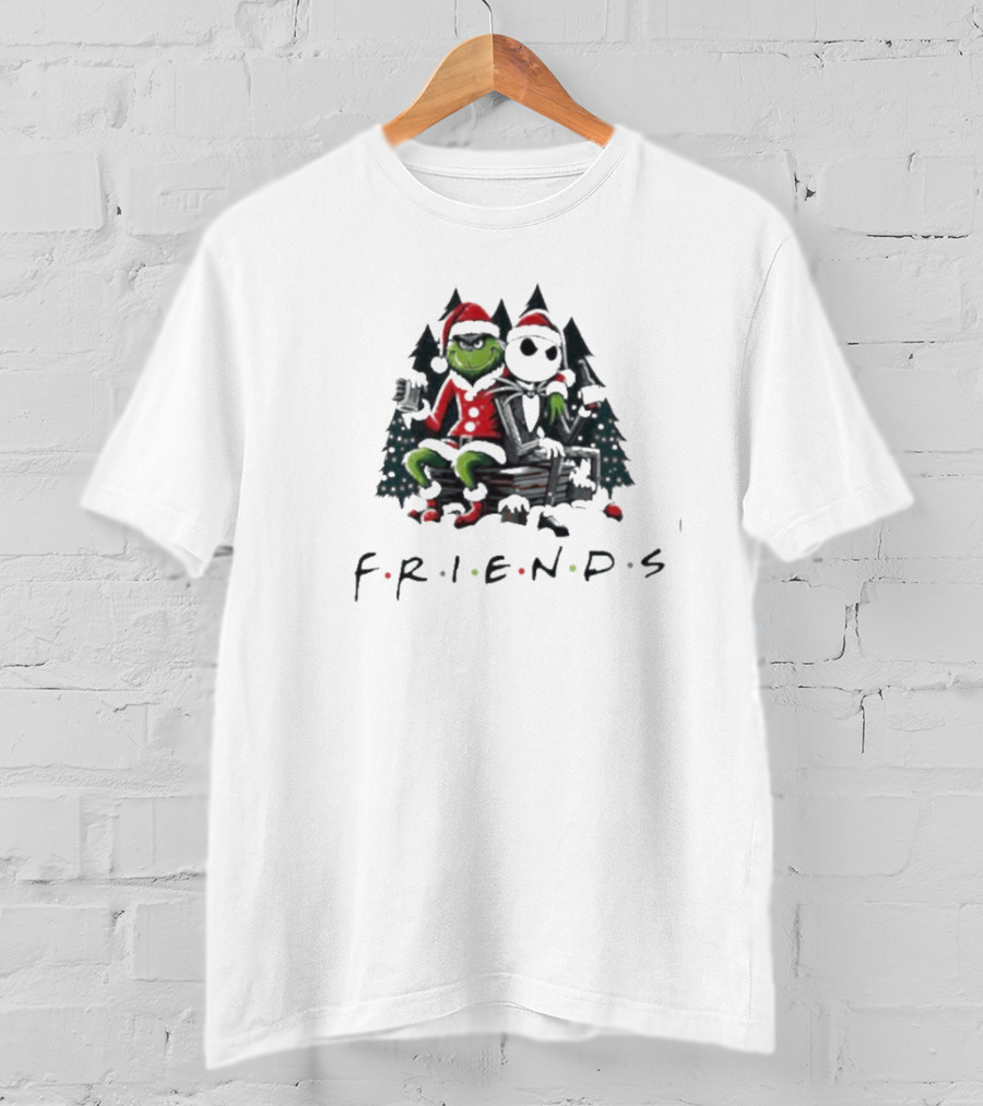 Grinch Jack Skellington Christmas Friends T-Shirt