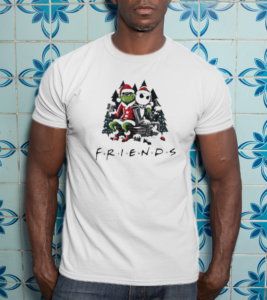 Grinch Jack Skellington Christmas Friends T-Shirt