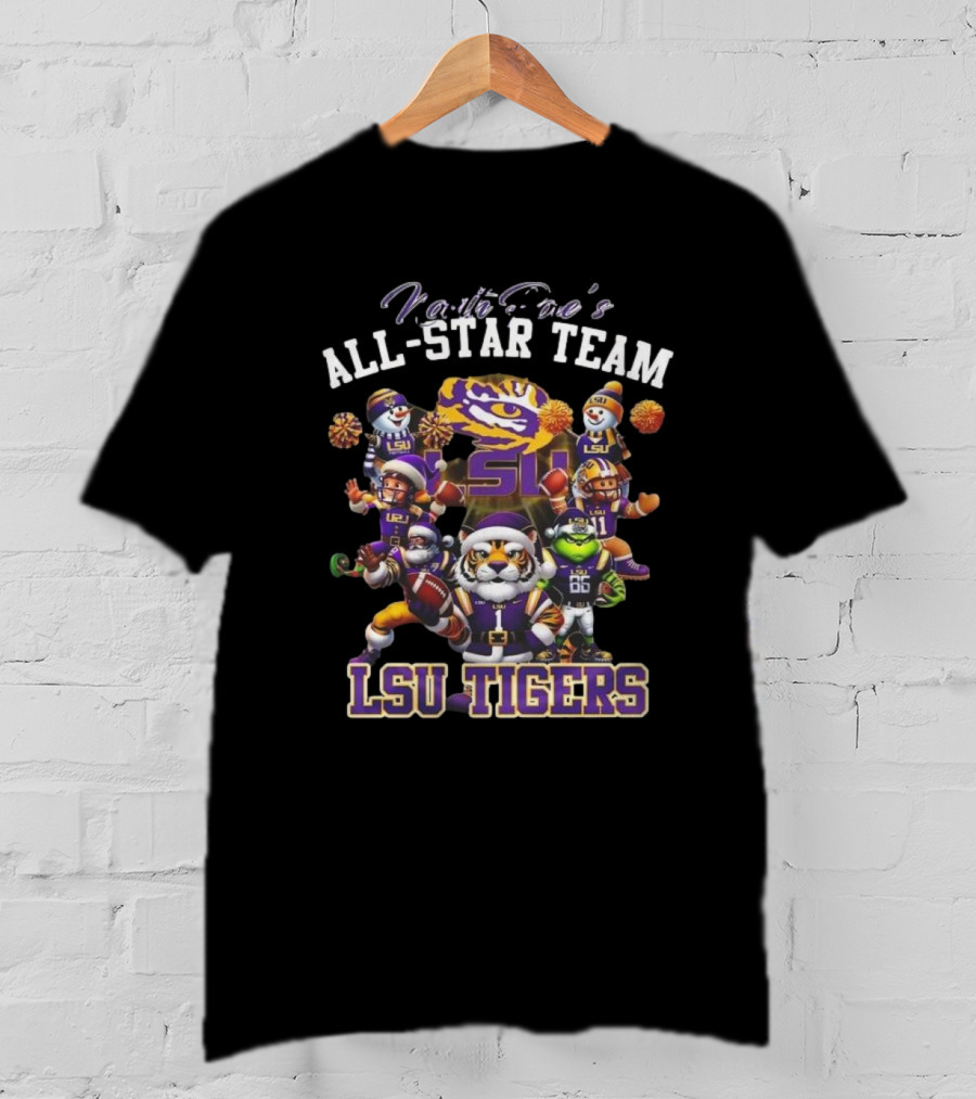 North Pole’s All-Star Team LSU Tigers Christmas T-Shirt