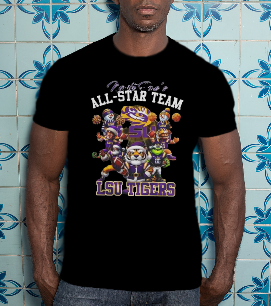 North Pole’s All-Star Team LSU Tigers Christmas T-Shirt