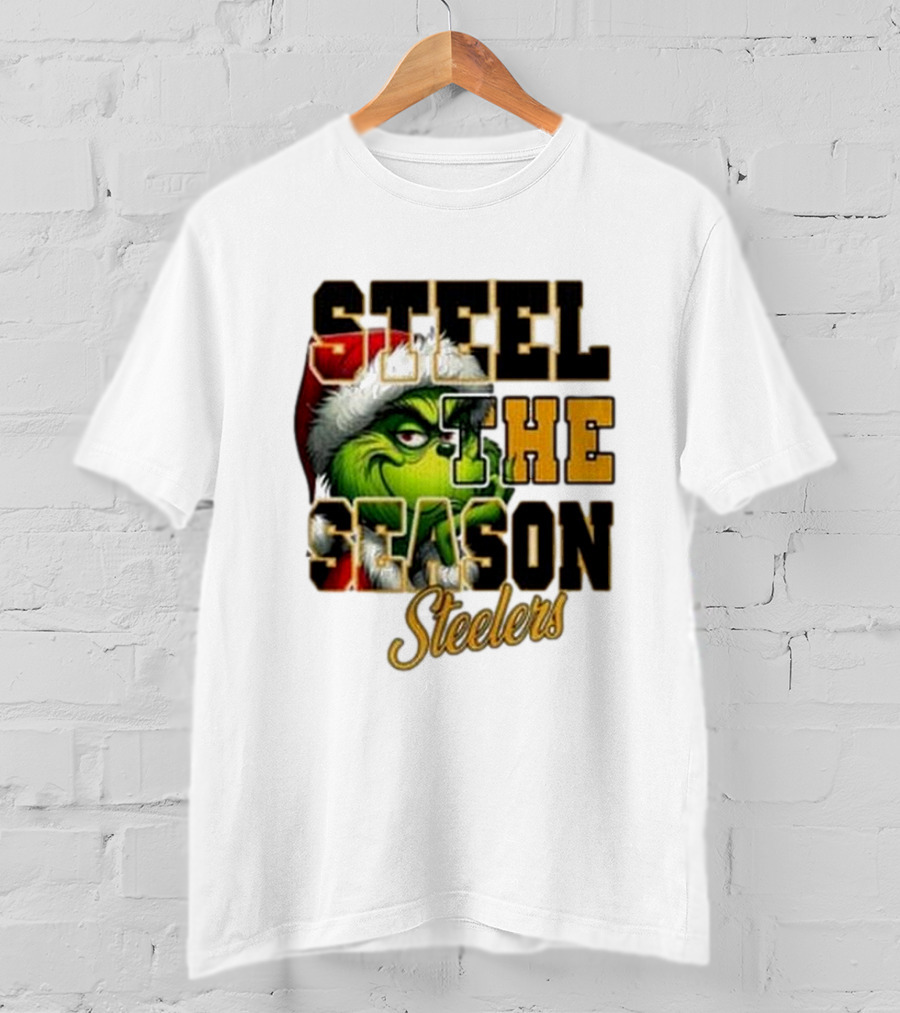 Steel The Season The Grinch Pittsburgh Steelers Merry Christmas T-Shirt