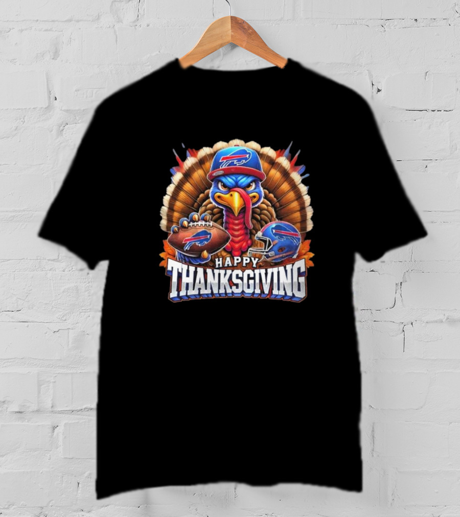 Happy Thanksgiving Buffalo Bills Football Turkey T-Shirt
