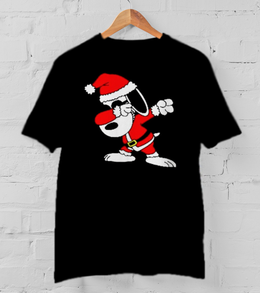 Snoopy Joe Cool Stylish Santa Christmas Dabbing Ugly T-Shirt