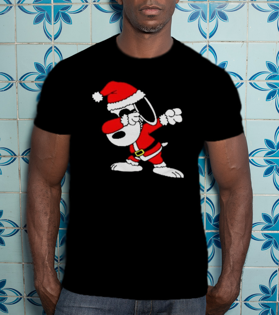 Snoopy Joe Cool Stylish Santa Christmas Dabbing Ugly T-Shirt