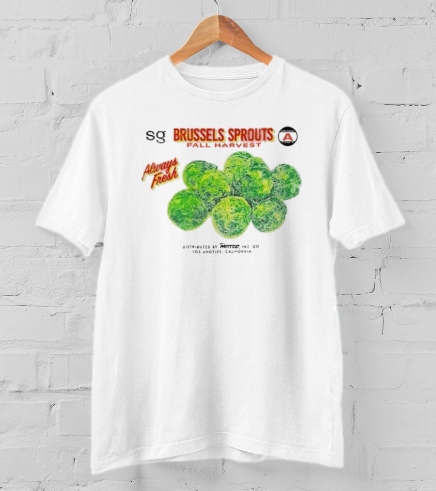 Sweetgreen X MNTGE Brussels Sprouts Fall Harvest Always Fresh Los Angeles California T-Shirt