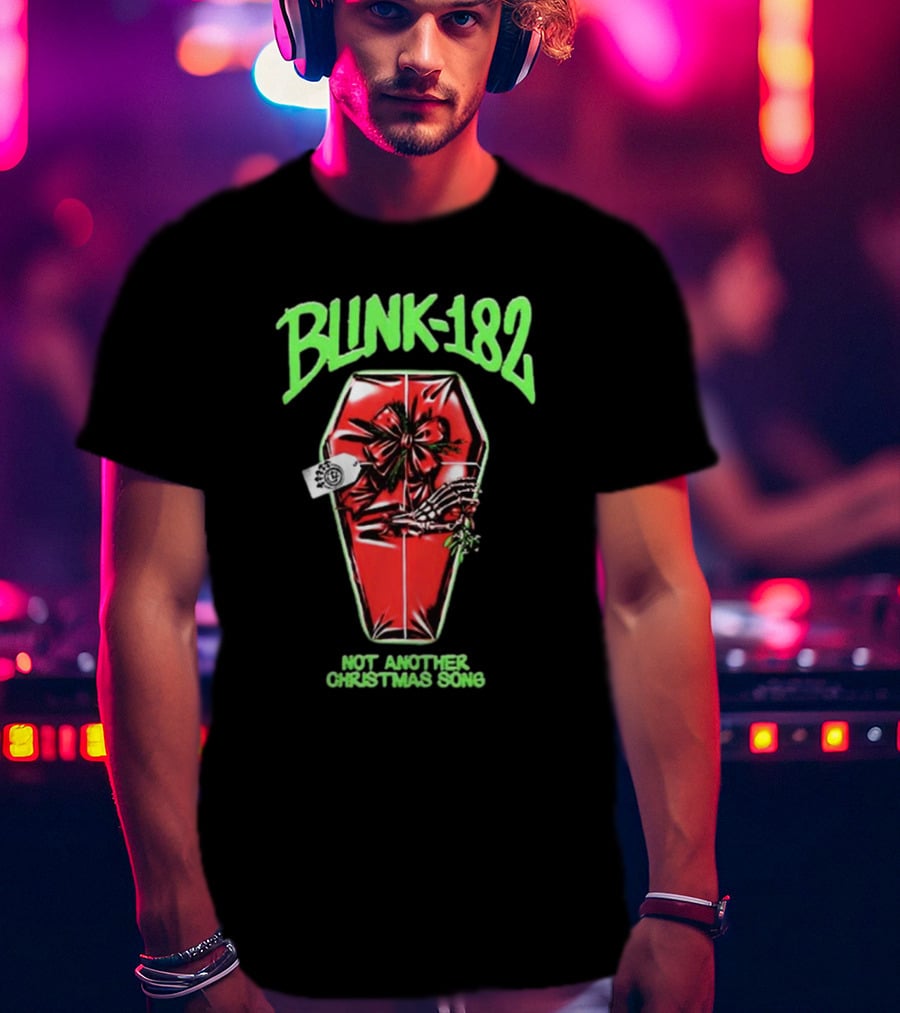 Blink-182 Not Another Christmas Song Coffin Gift T-Shirt