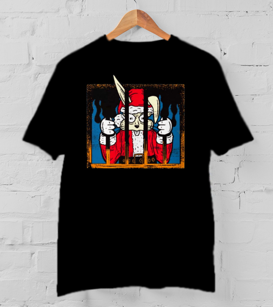 Blink-182 Santa Behind Bars Christmas T-Shirt