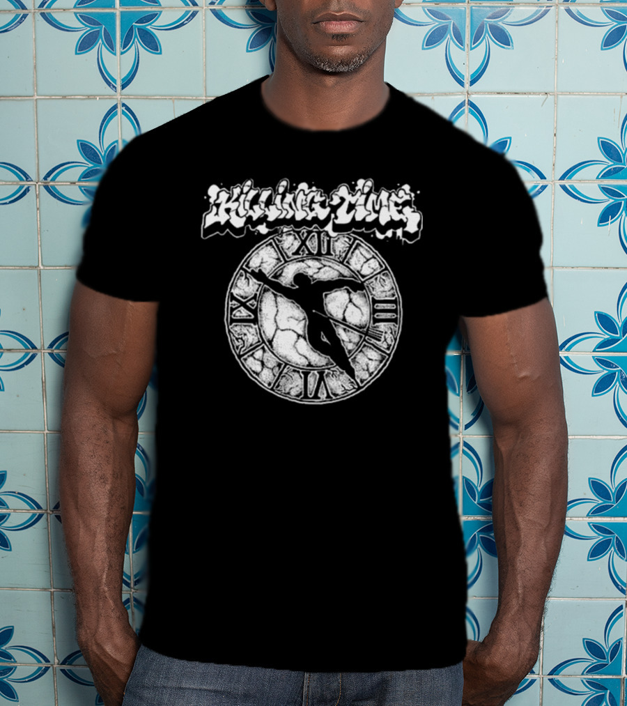 Killing Time Graffiti Roman Numeral Clock T-Shirt