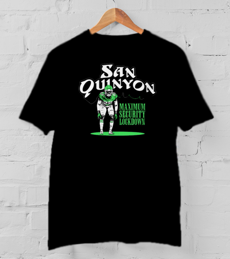 San Quinyon Maximum Security Lockdown Philadelphia Eagles NFL Football T-Shirt