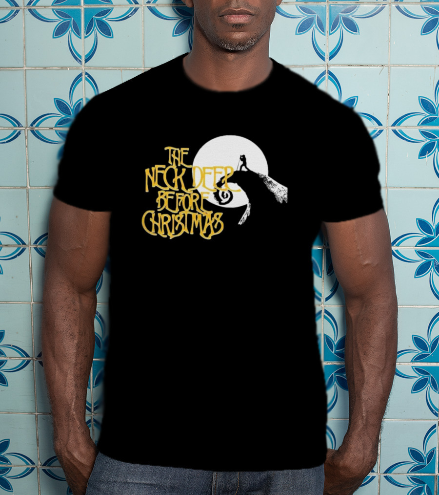 The Neck Deep Before Christmas Moonlit Cliff Scene T-Shirt