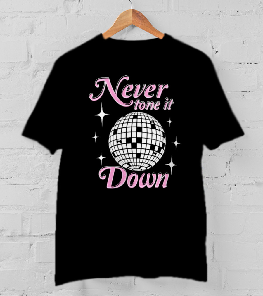 Never Tone It Down Disco Ball Sparkle Ilona Maher T-Shirt