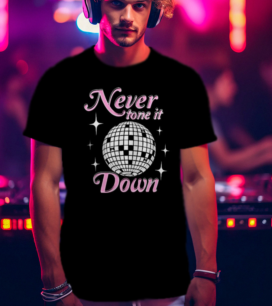 Never Tone It Down Disco Ball Sparkle Ilona Maher T-Shirt