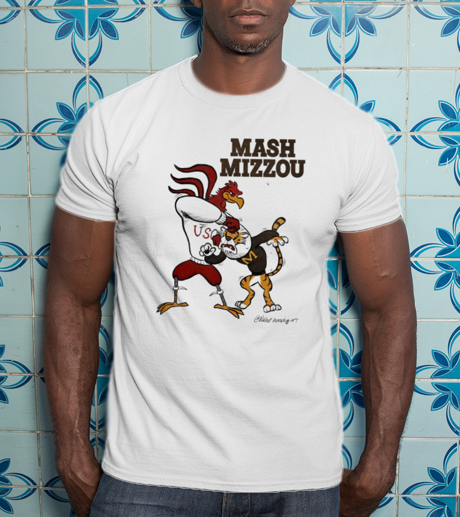 Mash Mizzou South Carolina Gamecocks Vs. Missouri Tigers USC T-Shirt