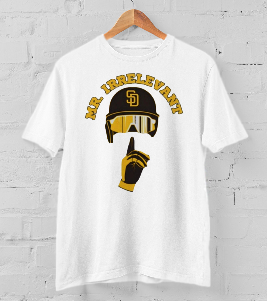 Mr Irrelevant SD Baseball Helmet And Finger Gesture T-Shirt