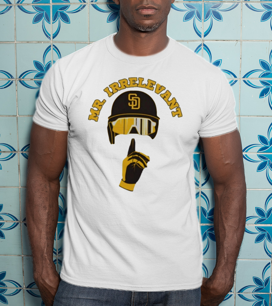 Mr Irrelevant SD Baseball Helmet And Finger Gesture T-Shirt