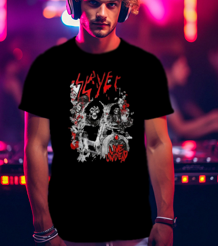 Slayer Live Undead Ghostly Concert Scene T-Shirt