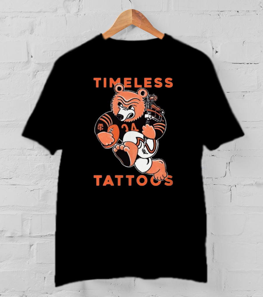Timeless Tattoos Chicago Bears Football Bear T-Shirt