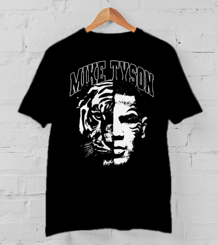 Mike Tyson Tiger Split Face T-Shirt