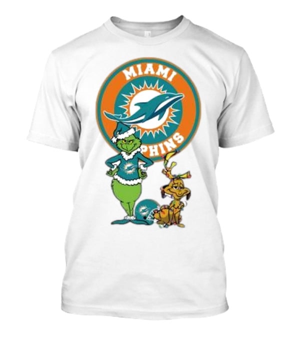 Grinch Max Miami Dolphins Merry Christmas T-Shirt