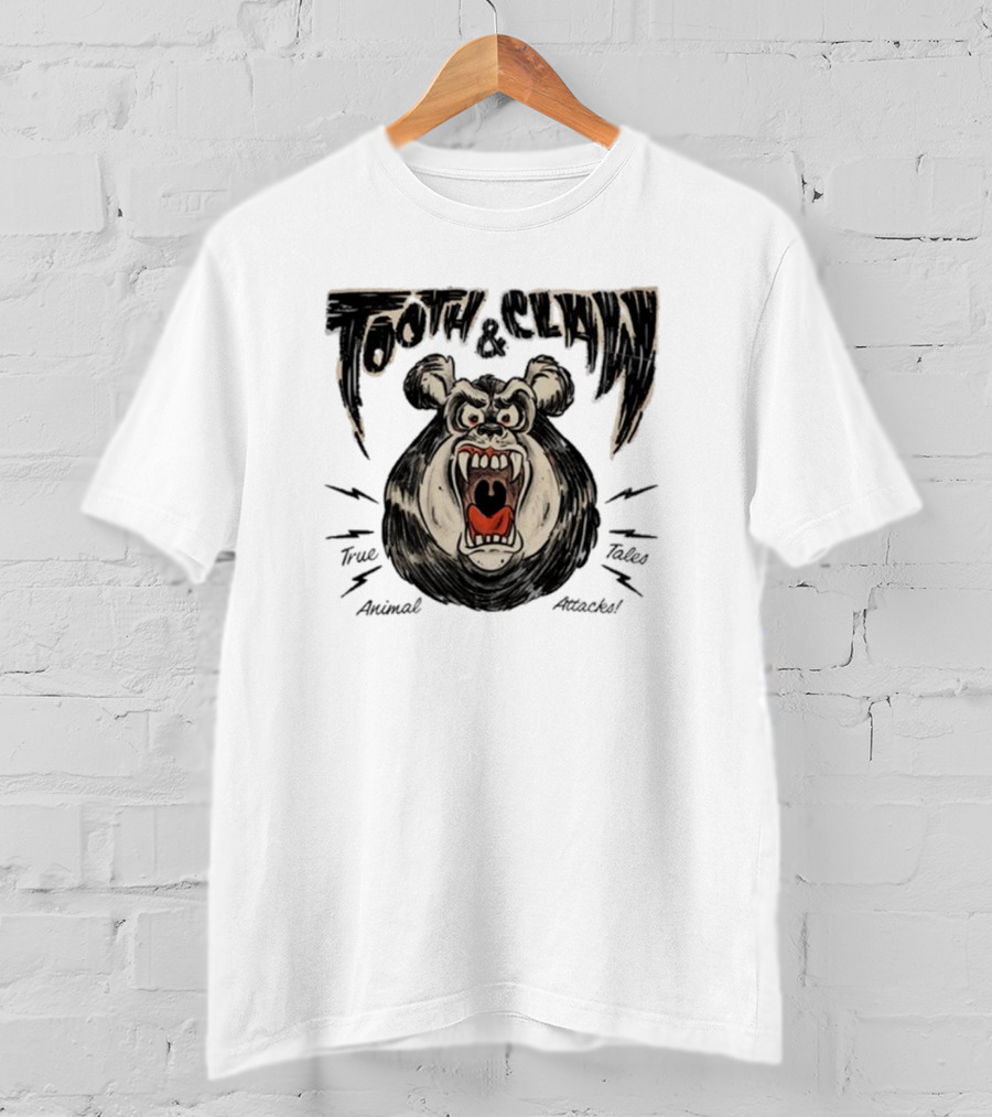 Tooth And Claw True Animal Tales Attacks Fierce Bear T-Shirt