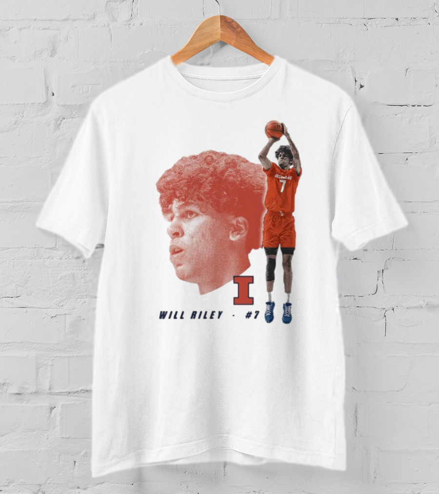 Will Riley #7 Illinois Fighting Illini Big Ten Iconic T-Shirt