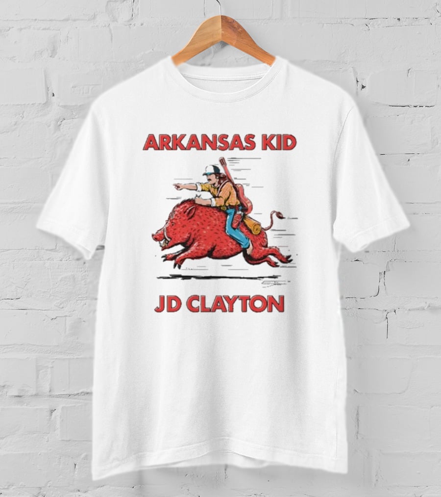 JD Clayton Arkansas Kid Riding Wild Hog Tour T-Shirt