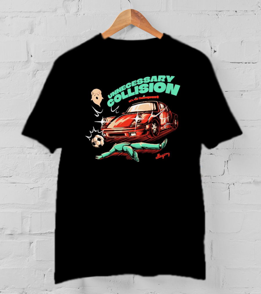 Unnecessary Collision Allegory 90’s Delinquent Soccer Crash T-Shirt