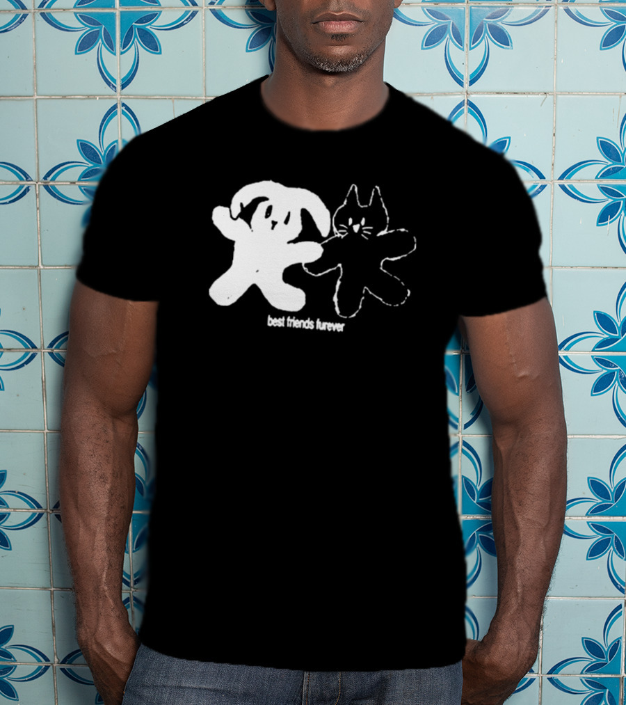 Angeltype Best Friends Furever Puppy And Kitten Duo T-Shirt