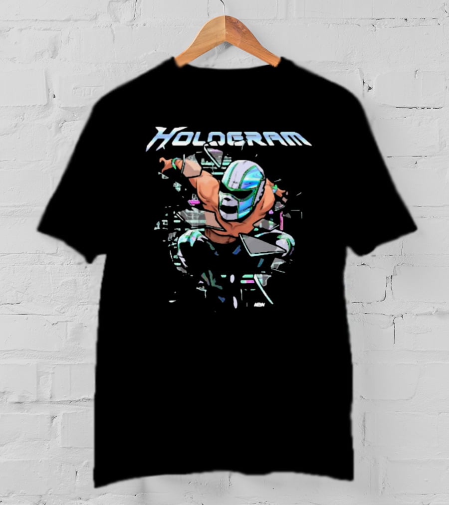 Hologram AEW Wrestler Leaping Through Portal T-Shirt