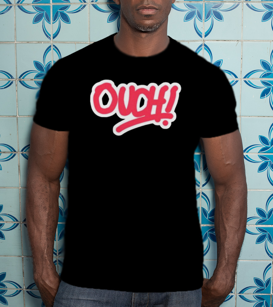 Matt Watson Ouch Red Text 90s T-Shirt