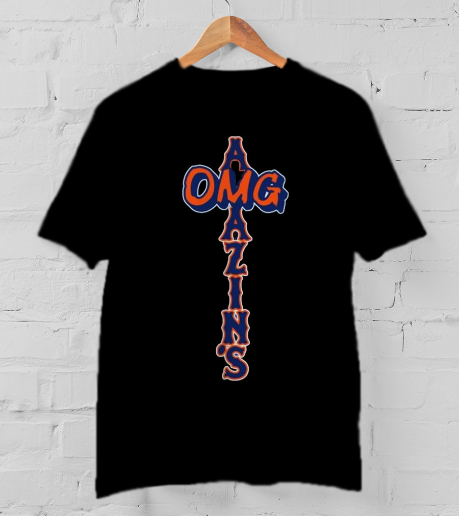 Mets OMG Amazins Baseball Fan Gear T-Shirt