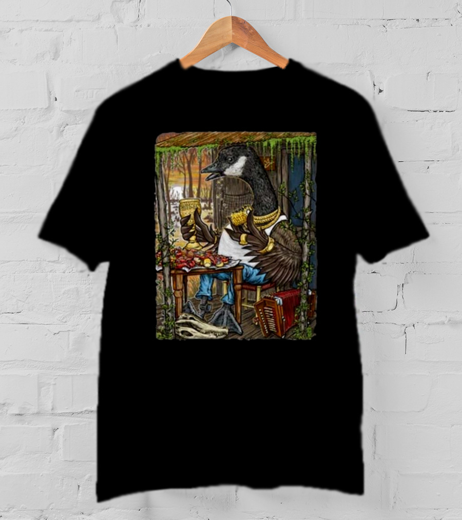 Lil Goosie Wine Toast In Rustic Cabin With Accordion T-Shirt