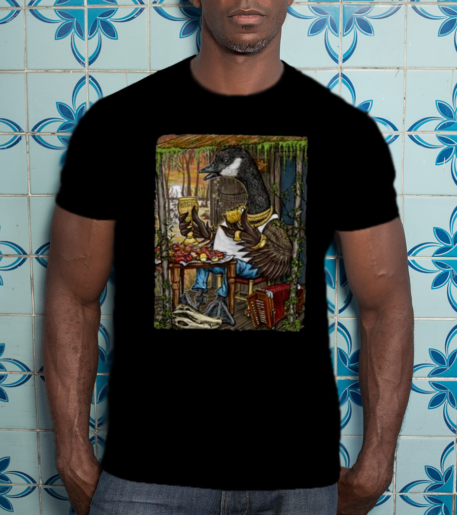 Lil Goosie Wine Toast In Rustic Cabin With Accordion T-Shirt
