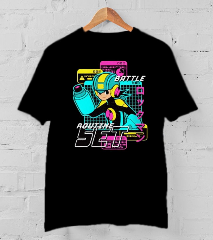 Mega Man EXE Battle Routine Set Virus EXE Control T-Shirt
