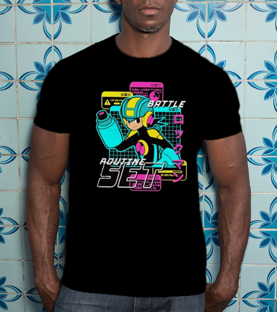 Mega Man EXE Battle Routine Set Virus EXE Control T-Shirt