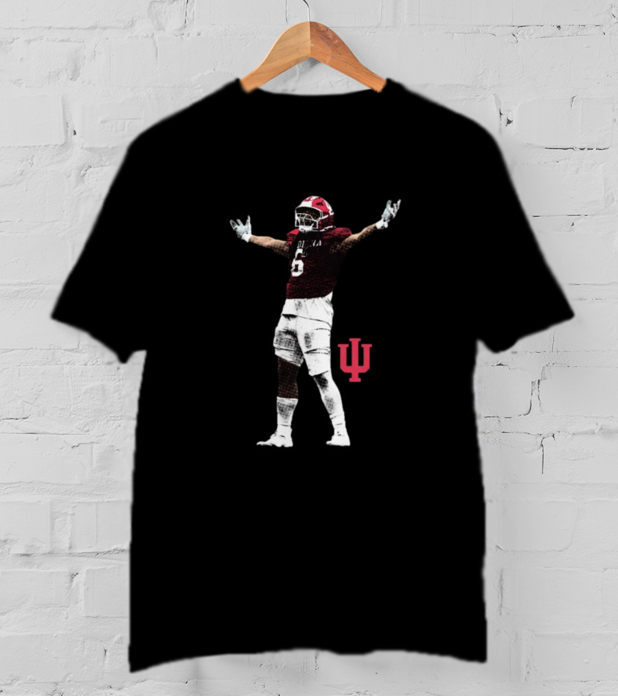 Mikail Kamara Indiana Hoosiers IU Football 3 Helmet T-Shirt