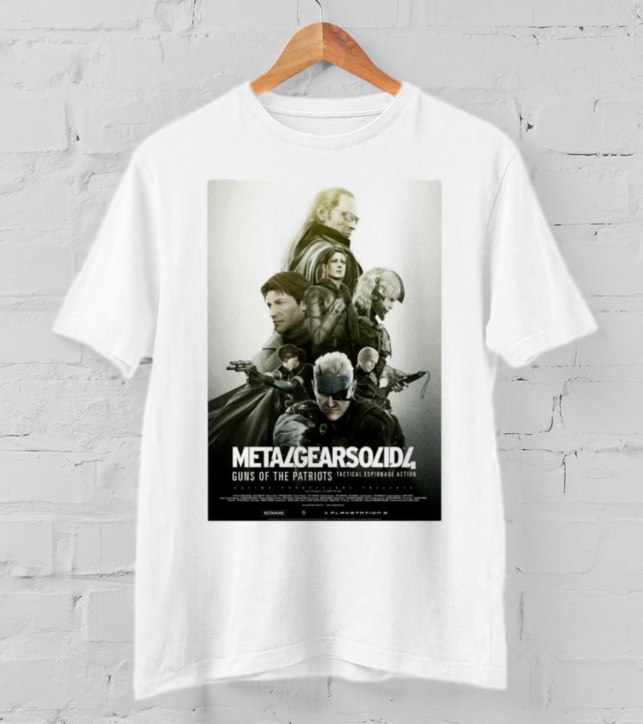 Metal Gear Solid 4 Guns Of The Patriots Tactical Espionage Action Konami PlayStation 3 T-Shirt