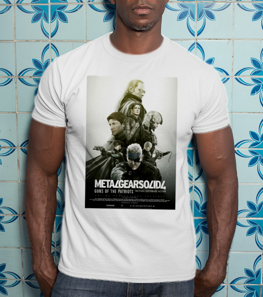 Metal Gear Solid 4 Guns Of The Patriots Tactical Espionage Action Konami PlayStation 3 T-Shirt
