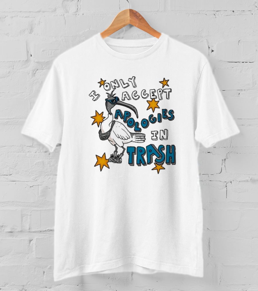 I Only Accept Apologies In Trash Ibis Sunglasses Stars T-Shirt