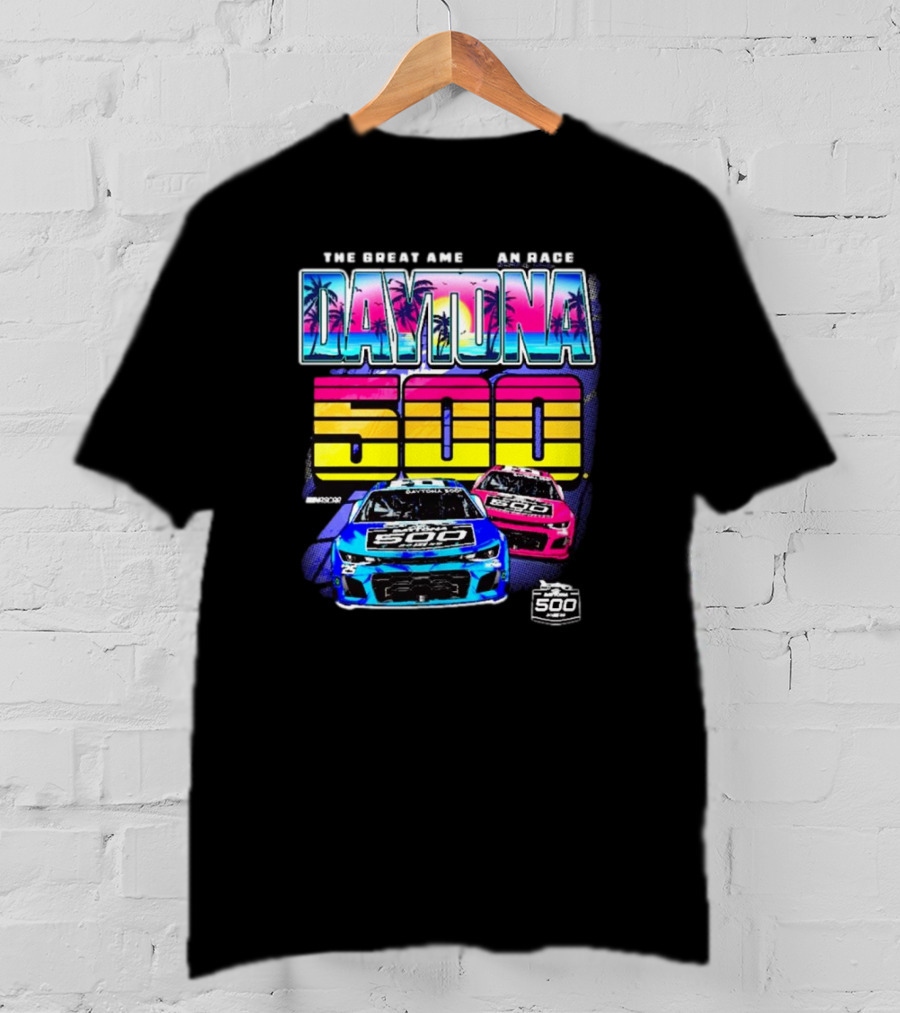 The Great American Race Daytona 500 Checkered Flag Sports 2025 Daytona International Speedway Throwback T-Shirt